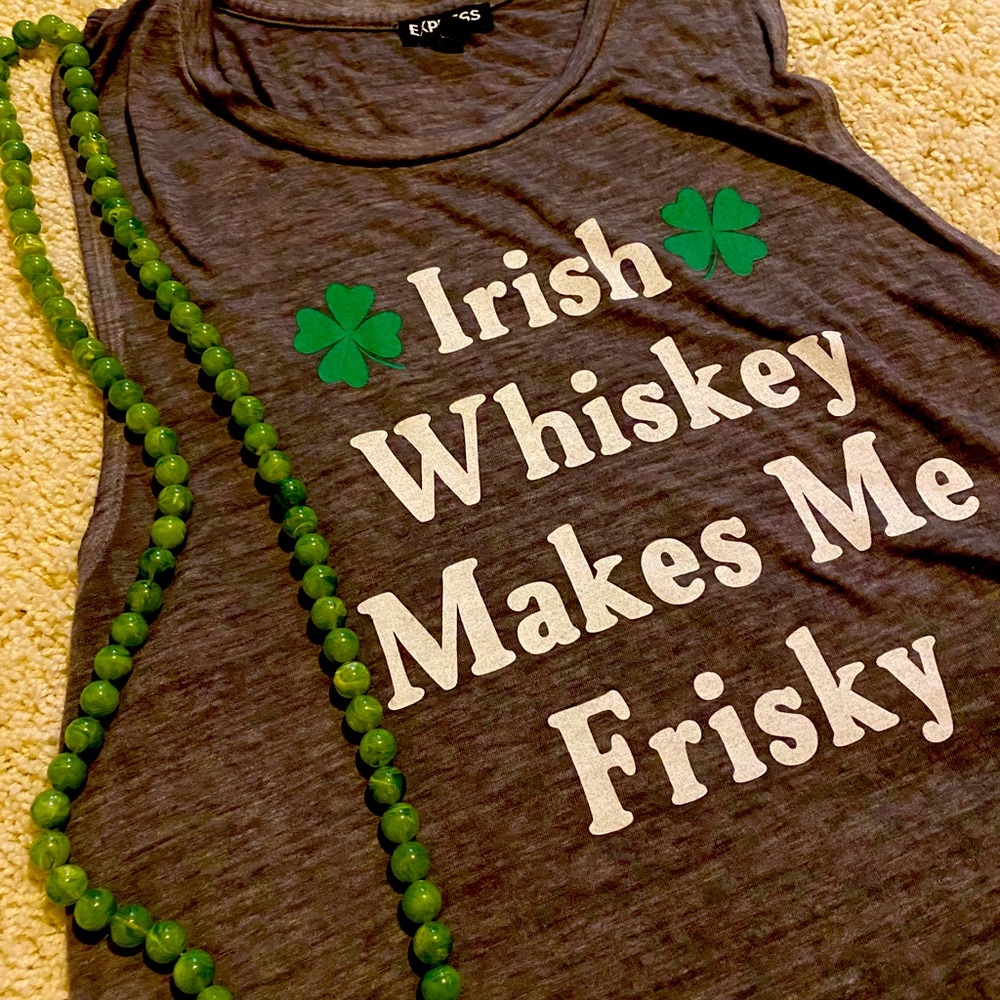 Irish Whiskey Makes Me Frisky Shirt ☘️ 🥃